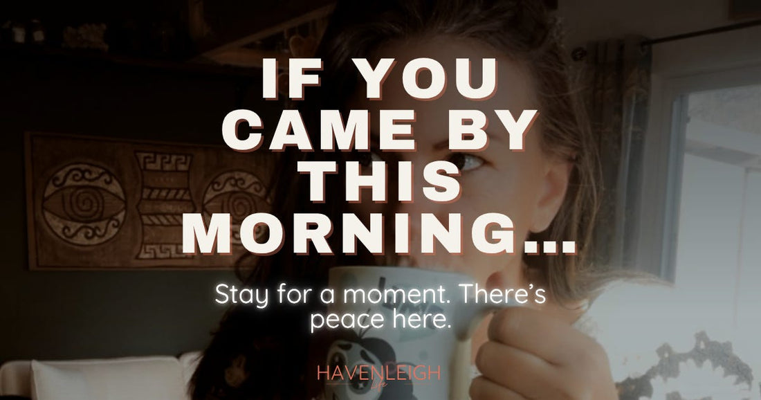 If you came by this morning…